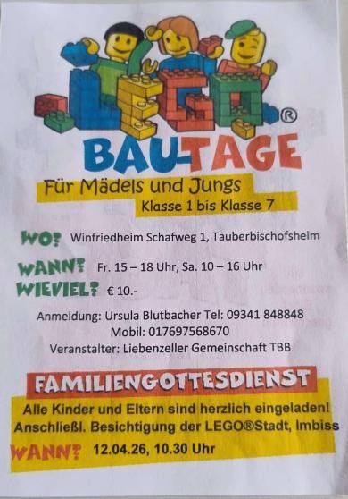 Lego Bau-Tage©Liebenzeller Gemeinschaft TBB Lego Bau-Tage©Liebenzeller Gemeinschaft TBB