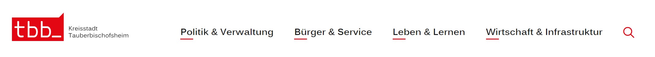 Screenshot des Kopfbereichs auf www.tauberbischofsheim.de
