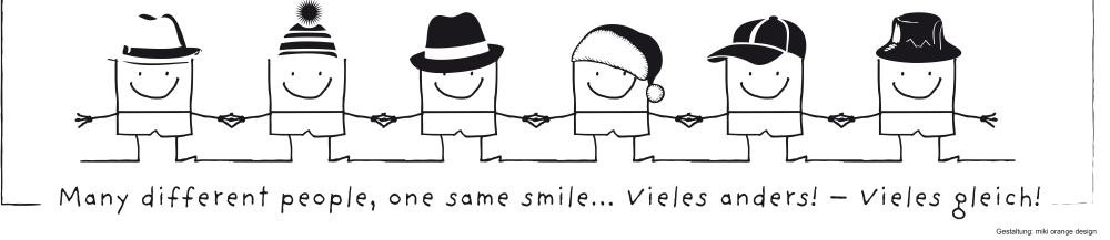 Strichmenschen, die sich die Hände reichen