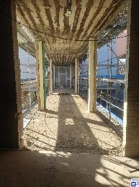 Blick auf den Verbindungsbau Richtung Großes Haus Verbindungsbau MGG im Rohbau