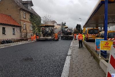 Straßenbauarbeiten in der Mergentheimer Straße